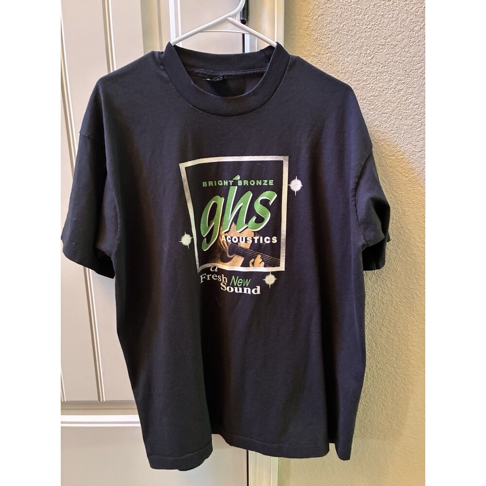 Vintage 90's GHS Guitar Strings Shirt-XL Screen Stars Single Stitch